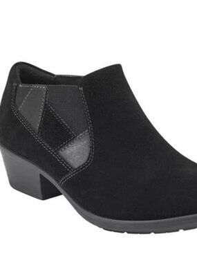 EARTH ORIGINS Christine Women’s Leather Suede Booties Black Sz 7 New Box